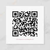 Minimaler Budget Script QR Code Hochzeit RSVP Kart Begleitkarte (Rückseite)