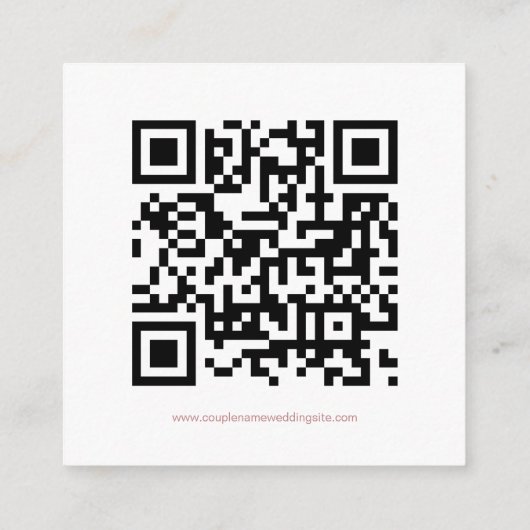 Minimaler Budget Script QR Code Hochzeit RSVP Kart Begleitkarte (Rückseite)