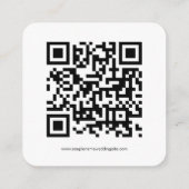 Minimaler Budget Script QR Code Hochzeit RSVP Kart Begleitkarte (Rückseite)