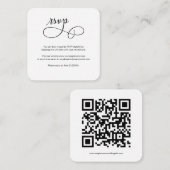 Minimaler Budget Script QR Code Hochzeit RSVP Kart Begleitkarte (Vorne/Hinten)