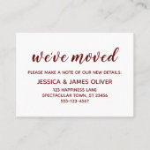 Minimaler Burgund auf der weißen Karte "Wir haben (Vorderseite)