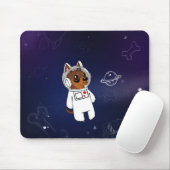 Minimaler Button-Astronaut im Raum Mousepad (Mit Mouse)