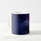 Minimaler Button-Astronaut in der Kaffeetasse (Vorderseite Links)