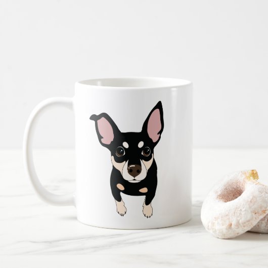 Minimaler Button-Liebhaber-klassische Kaffee-Tasse Kaffeetasse (Mit Donut)