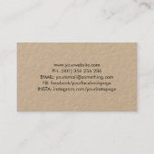 Minimaler Camera Cut Shape Fotograf Business Car Visitenkarte (Rückseite)