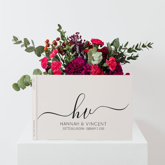 Minimaler Chic für die Hochzeitsimulation Gästebuch