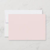 Minimaler Chic Prune und Blush Wedding RSVP Karte (Rückseite)