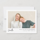 Minimaler Chic Script Foto Bridesmaid Vorschlag (Vorderseite)
