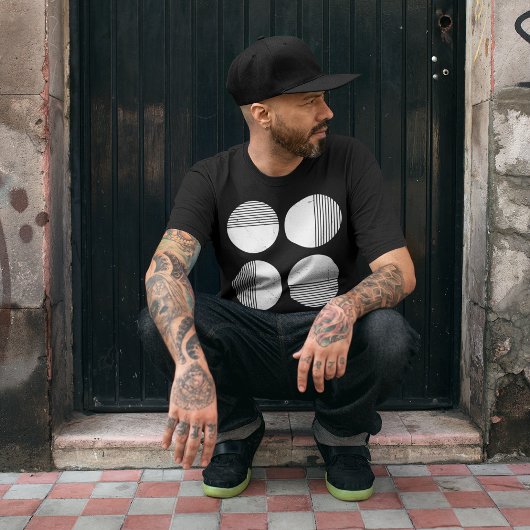 Minimaler Circle Strip T-Shirt