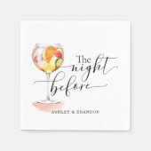 Minimaler Cocktail Drehbuch Die Nacht vor Napkins Serviette (Vorderseite)