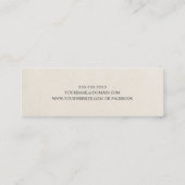 Minimaler Cooler Beige Red Apple Teacher Mini Visitenkarte (Rückseite)