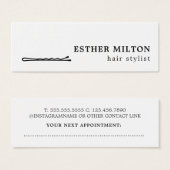 Minimaler Cooler Schwarz-weißer Friseur Button Sal (Vorne & Hinten)