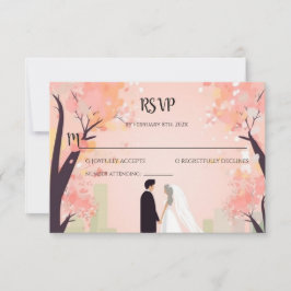 Minimaler Couple Cartoon mit Blume UAWG Mitteilungskarte