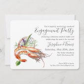 Minimaler Crawfish Boil Probe Abendessen am Ozean Einladung (Vorderseite)