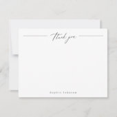 Minimaler Dank Ihnen personalisiert Stationery Mitteilungskarte (Vorderseite)