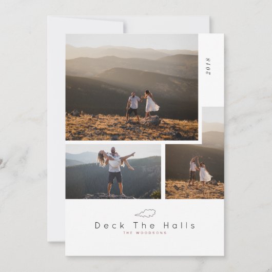 Minimaler Deck in den Hallen | Foto Collage Urlaub Einladung (Vorderseite)