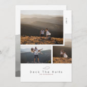 Minimaler Deck in den Hallen | Foto Collage Urlaub Einladung (Vorne/Hinten)