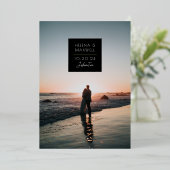 Minimaler Deko Foto Save the Date Gold Folieneinladung (Stehend vorne)