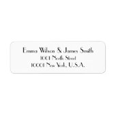 Minimaler Deko White Rücksendeadressen-Aufklebers (Vorne)