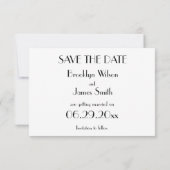 Minimaler Deko White Wedding Plan Neuer Termin Save The Date (Rückseite)
