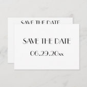 Minimaler Deko White Wedding Save the Date Card (Vorne/Hinten)