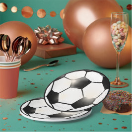 Minimaler Design Fußball-Ball Pappteller