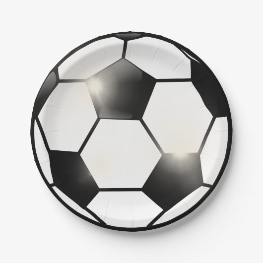 Minimaler Design Fußball-Ball Pappteller (Vorderseite)