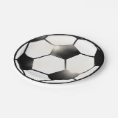 Minimaler Design Fußball-Ball Pappteller (Schrägansicht)