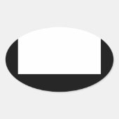 Minimaler Design Schwarzer Rahmen Oval Aufkleber (Vorderseite)