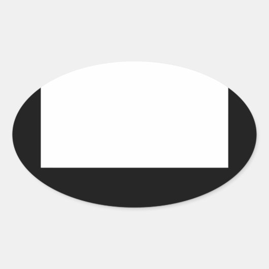 Minimaler Design Schwarzer Rahmen Oval Aufkleber (Vorderseite)