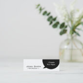 Minimaler Dialog Web Developer Mini Business Card Visitenkarte (Stehend Vorderseite)