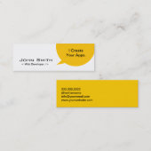 Minimaler Dialog-Web-Entwickler-MiniVisitenkarte Mini Visitenkarte (Vorne/Hinten)