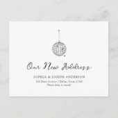 Minimaler Disco-Ball | Ankündigung Postkarte (Vorderseite)