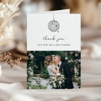 Minimaler Disco-Ball | Foto Black and White Weddin