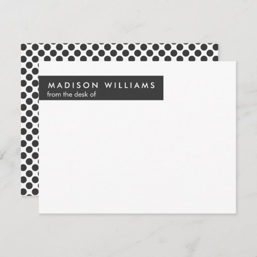 Minimaler Dot Stilvolle moderne moderne Note Card Mitteilungskarte (Vorne/Hinten)