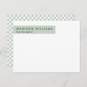 Minimaler Dot Stilvolle moderne moderne Note Card Mitteilungskarte (Vorne/Hinten)