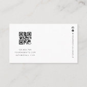 Minimaler Earring Juwelry Display Foto Qr Code Visitenkarte (Rückseite)