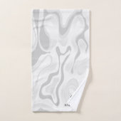 Minimaler Effekt von schwarzem, weißem grauem Marm Badhandtuch Set (Handtuch)