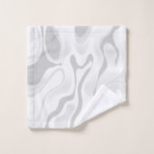 Minimaler Effekt von schwarzem, weißem grauem Marm Badhandtuch Set (Waschlappen)