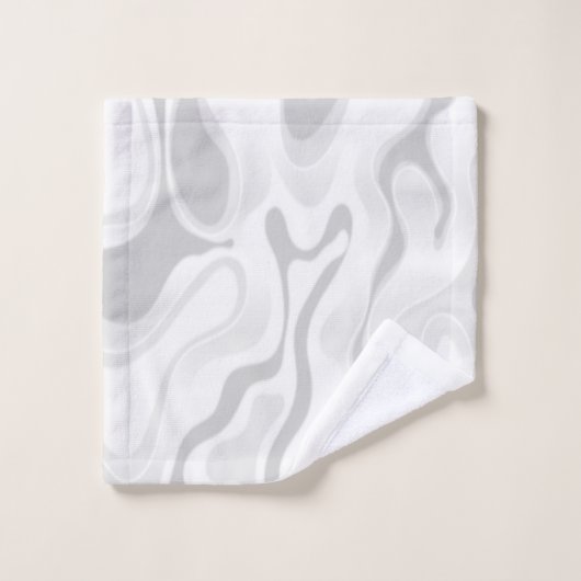 Minimaler Effekt von schwarzem, weißem grauem Marm Badhandtuch Set (Waschlappen)