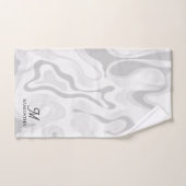 Minimaler Effekt von schwarzem, weißem grauem Marm Badhandtuch Set (Handtuch)