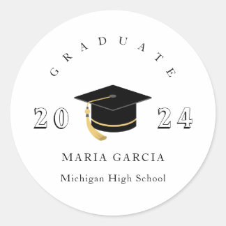 Minimaler einfacher Abschluss Klassischer Rundaufk Runder Aufkleber