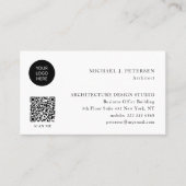 Minimaler einfacher, benutzerdefinierter QR-Code Visitenkarte (Vorderseite)