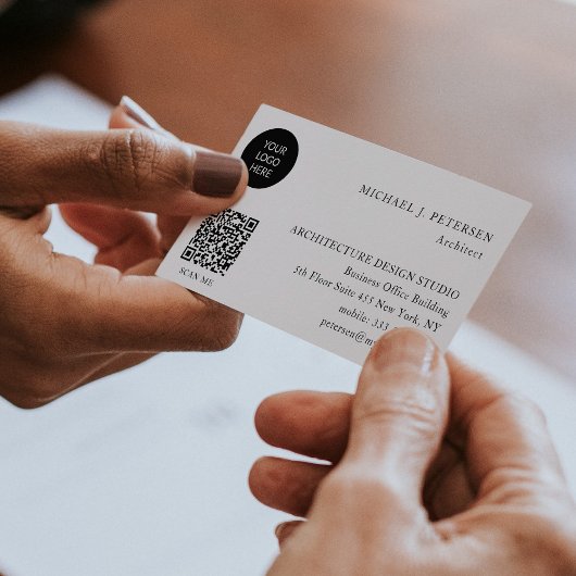Minimaler einfacher, benutzerdefinierter QR-Code Visitenkarte