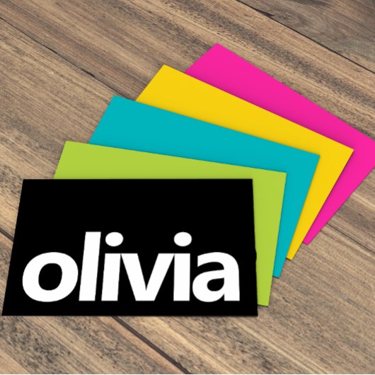 Minimaler einfacher Black & White-Name Visitenkarte