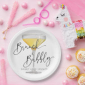 Minimaler einfacher Brunch und Bubbly Pappteller (Party)