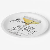 Minimaler einfacher Brunch und Bubbly Pappteller (Schrägansicht)