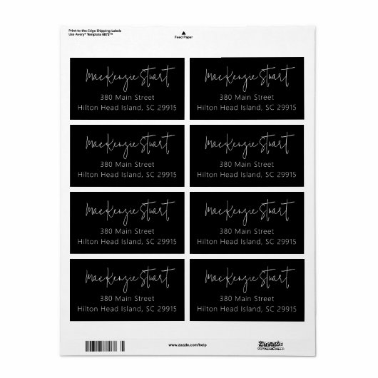 Minimaler einfacher, eleganter Script-Address Ship (Vorne)