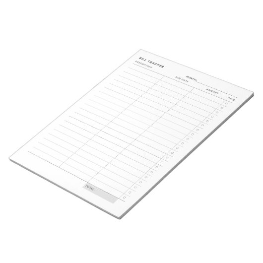 Minimaler einfacher Kostengünstiger Notizblock (angewinkelt)