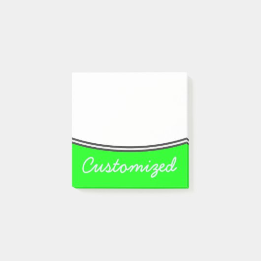 Minimaler, einfacher, Limoner Hintergrund + Post-it Klebezettel (Vorderseite)